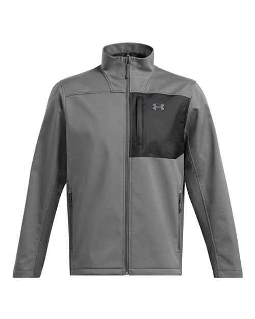 FLG Navy 2031 Castlerock Grey Men's ColdGear® Infrared Shield 2.0 Jacket, with no design, front view