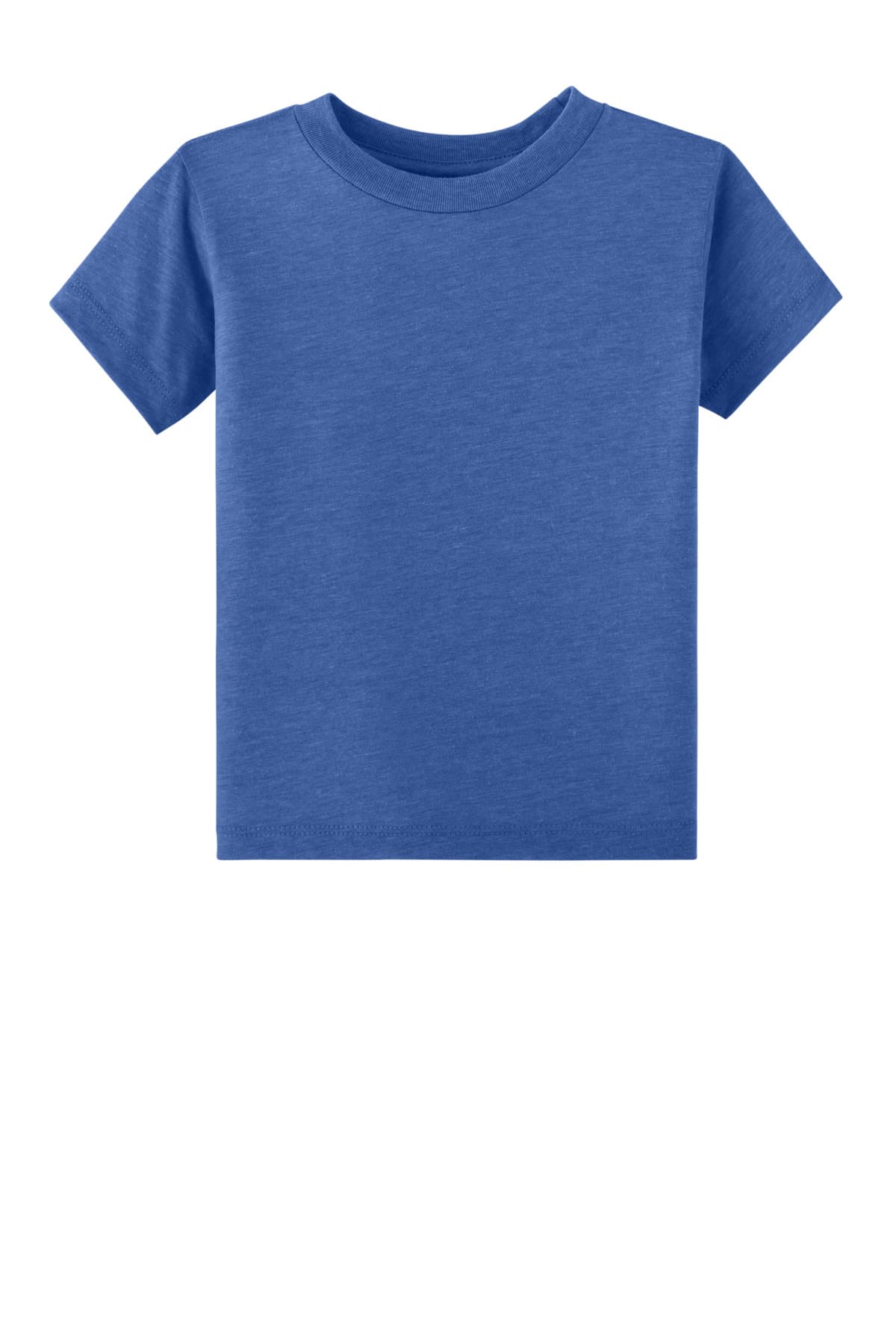 FLG Lacrosse BlueTB BELLA+CANVAS Toddler Triblend Short Sleeve Tee, with the Script Lacrosse Be You R Best — Carolina & White design, on the full chest, front view