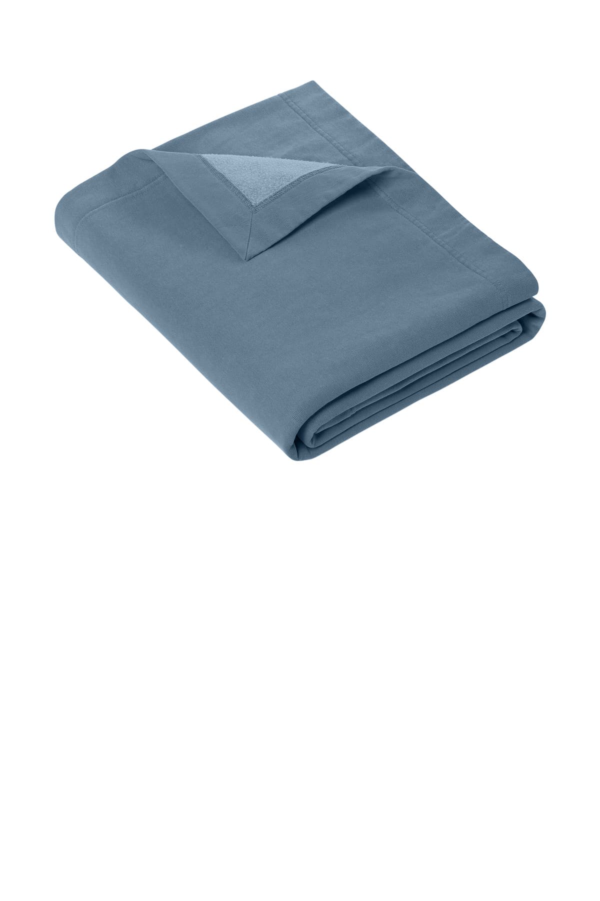 FLG Lacrosse BlueJean Comfort Colors Fleece Dorm Blanket, with the Script Lacrosse Be You R Best design, on the center front, front view