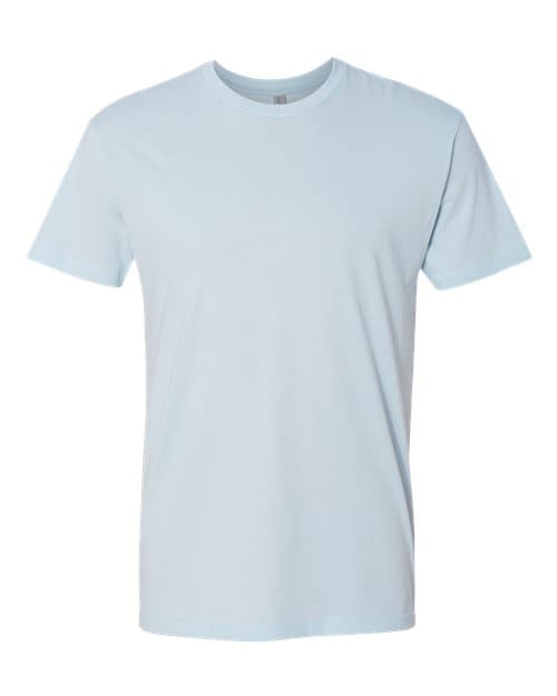 FLG Navy 2031 Light Blue Unisex Cotton T-Shirt, with the AAA Arched Collegiate design, on the full front, front view