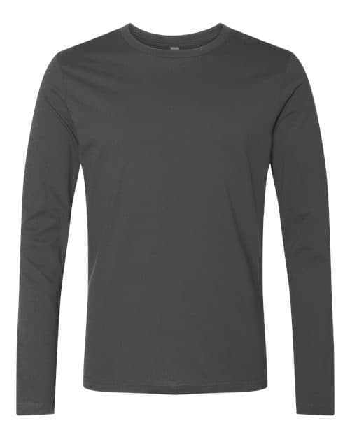Unisex Cotton Long Sleeve T-Shirt in Heavy Metal