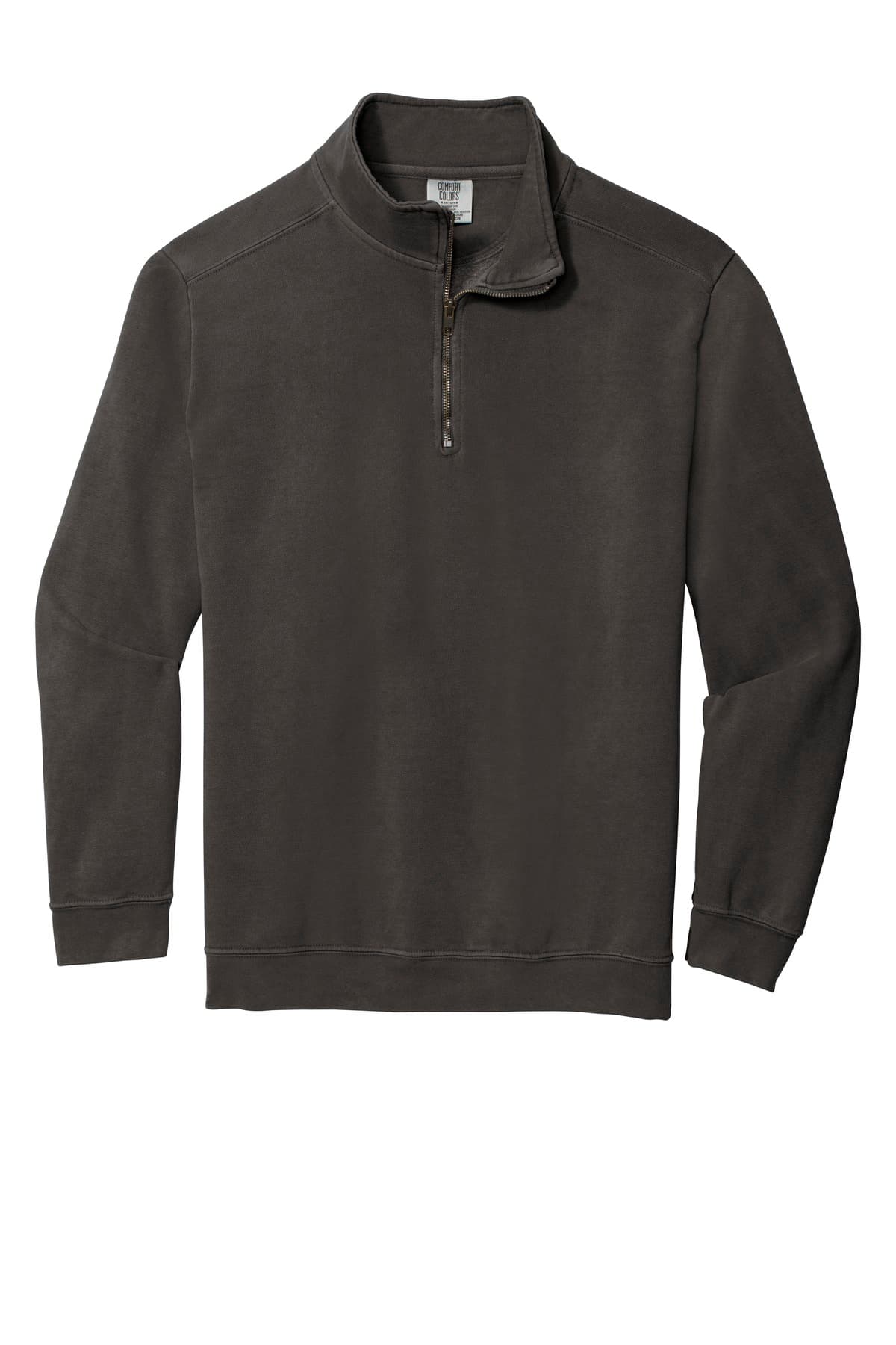 FLG Navy 2031 Pepper COMFORT COLORS Ring Spun 1/4-Zip Sweatshirt, with the AAA Arched Collegiate design, front view