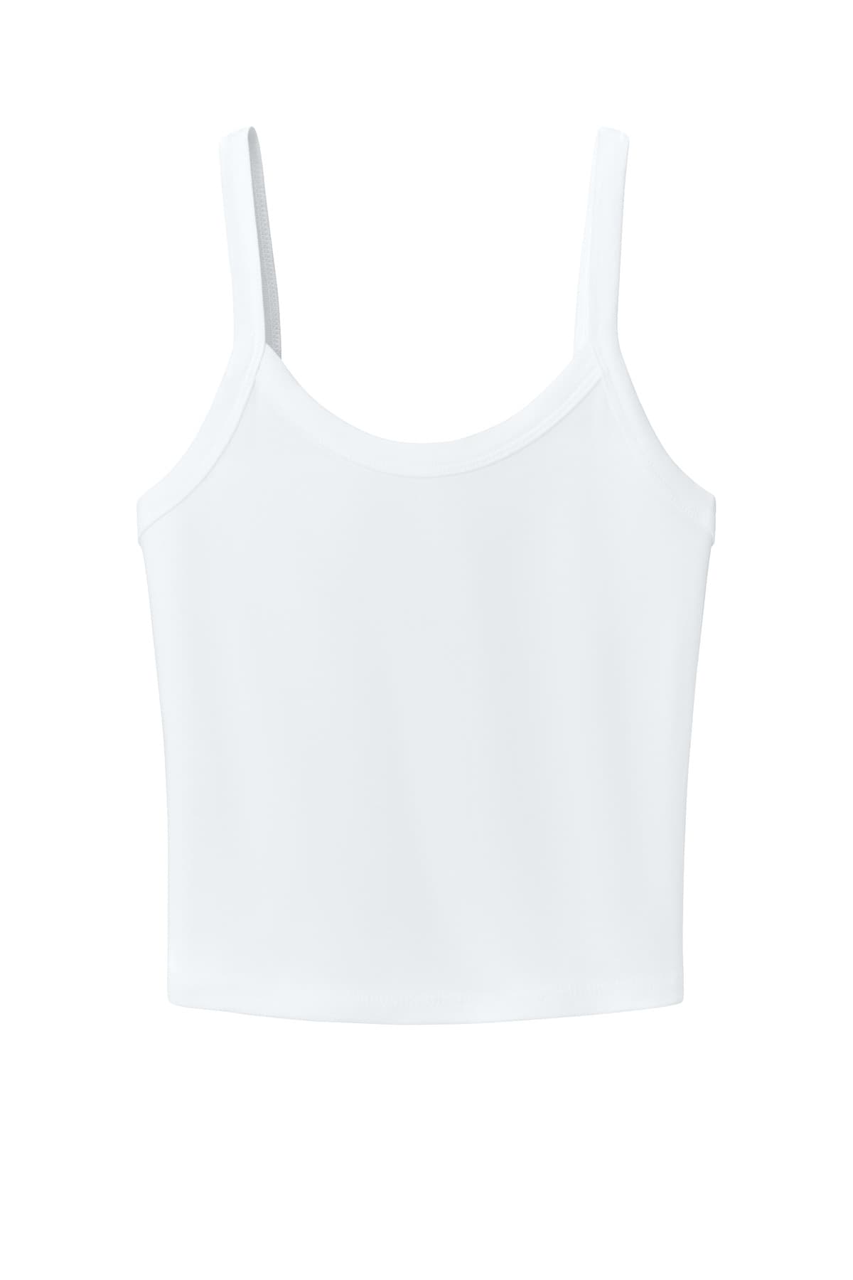 FLG Navy 2031 SldWhBlend BELLA+CANVAS Women's Micro Rib Spaghetti Strap Tank, with the AAA Arched Collegiate design, on the full front, front view