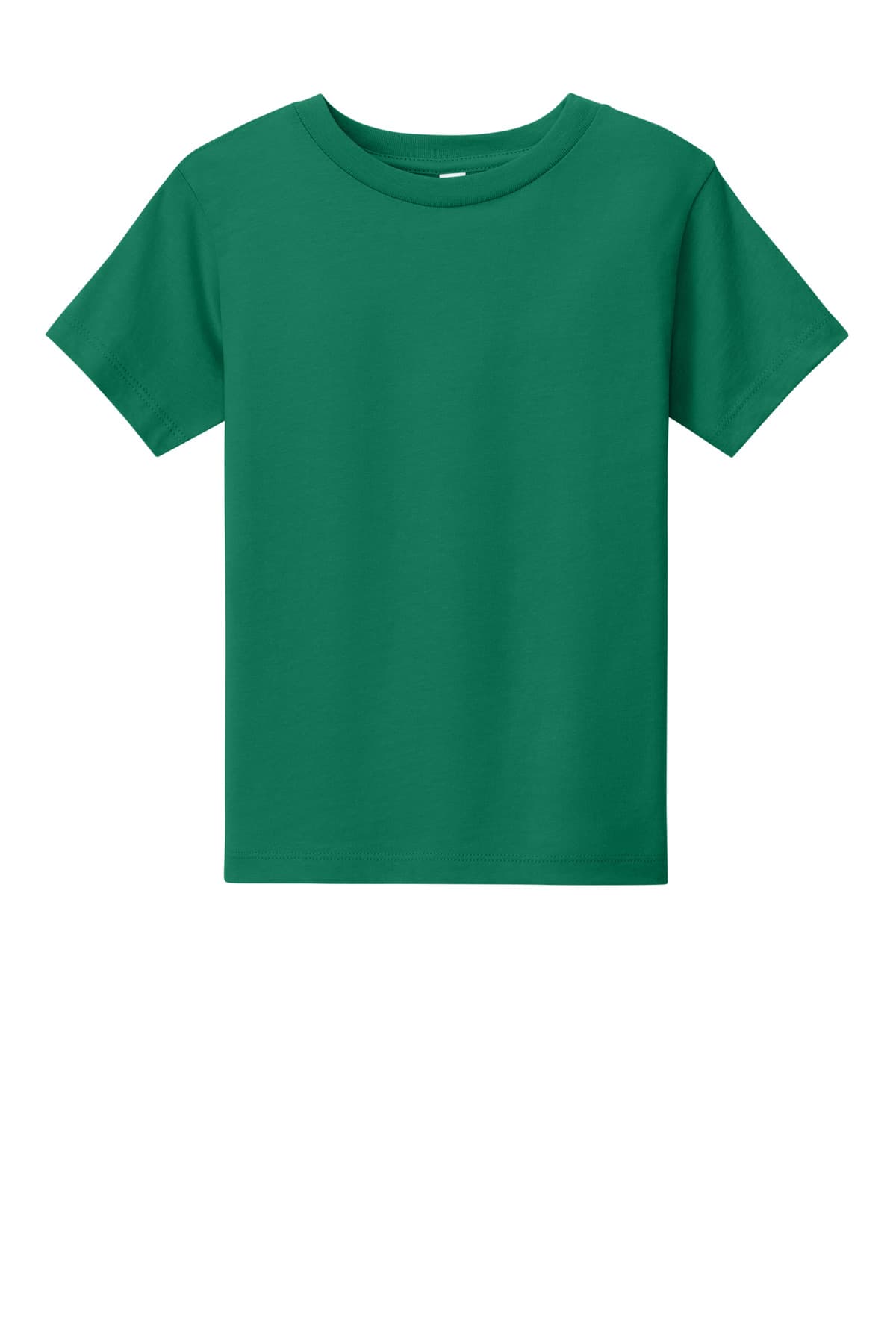 FLG Lacrosse Kelly BELLA+CANVAS Toddler Short Sleeve Tee, with the Block Lacrosse Outline — Carolina & Navy design, on the full chest, front view