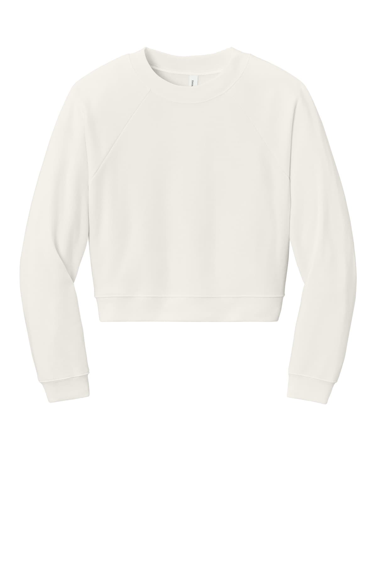 FLG Navy 2031 VtgWhite BELLA+CANVAS Women's Raglan Pullover Sponge Fleece, with the AAA Arched Collegiate design, on the full front, front view