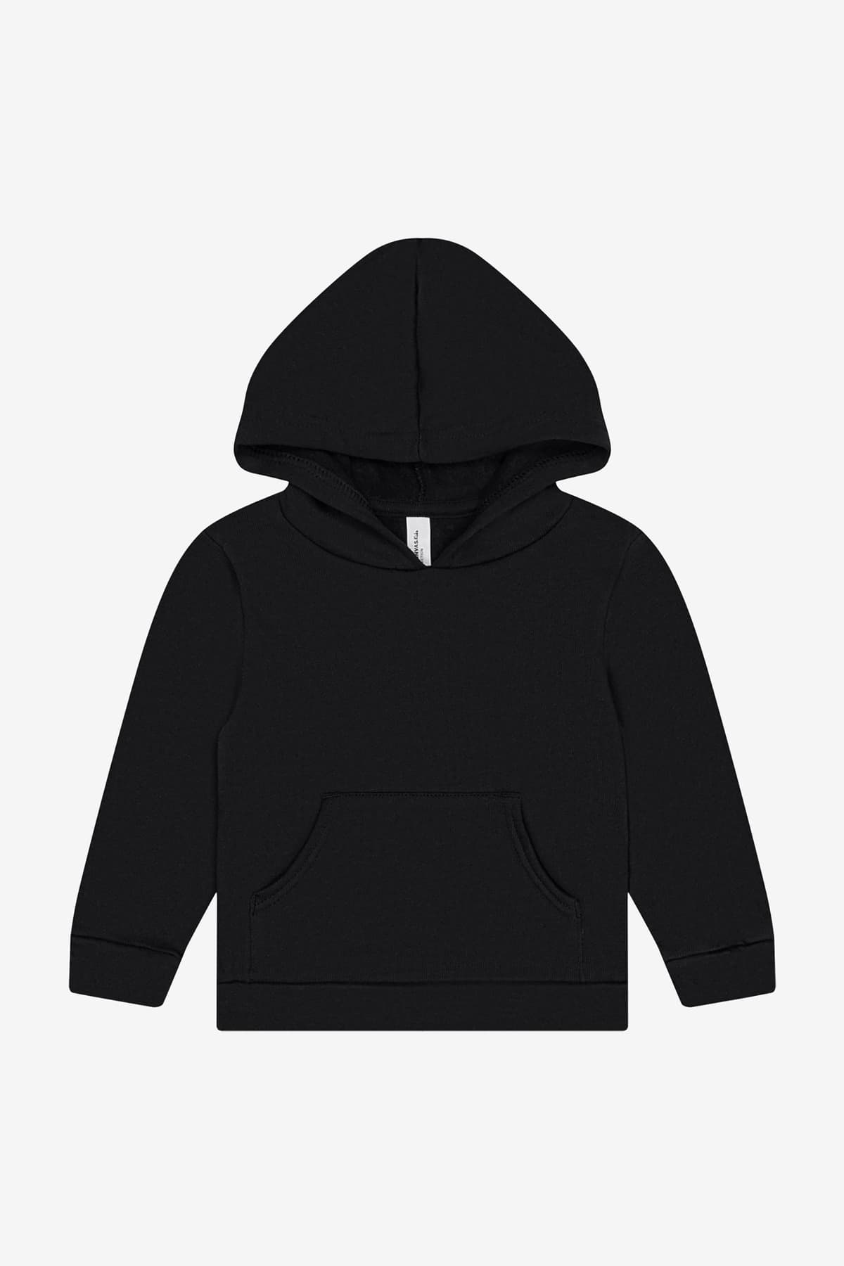 FLG Lacrosse Black BELLA+CANVAS Toddler Sponge Fleece Hooded Sweatshirt, with the Script Lacrosse Be You R Best — Carolina & White design, on the full front, front view